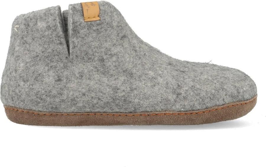 Tofvel Mula Wolvilt Sloffen Marbled Light Grey Grijs Wolvilt TF100042 - Foto 2