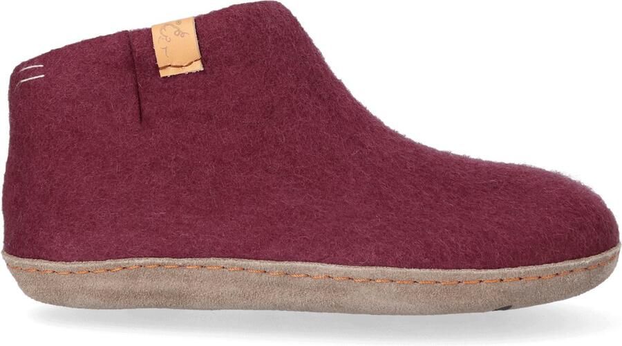 Tofvel Mula Unisex Pantoffels Wolvilt Bordeaux