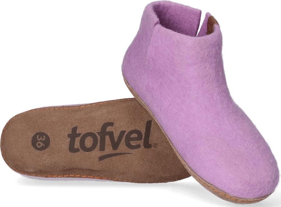 Tofvel Mula Wolvilt Sloffen Lilac Paars Wolvilt TF100012 - Foto 4