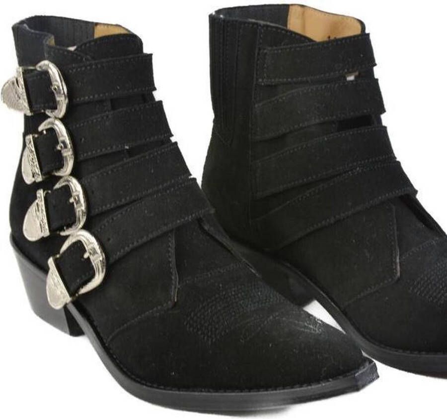 Toga Pulla Enkellaarsjes Black Suede