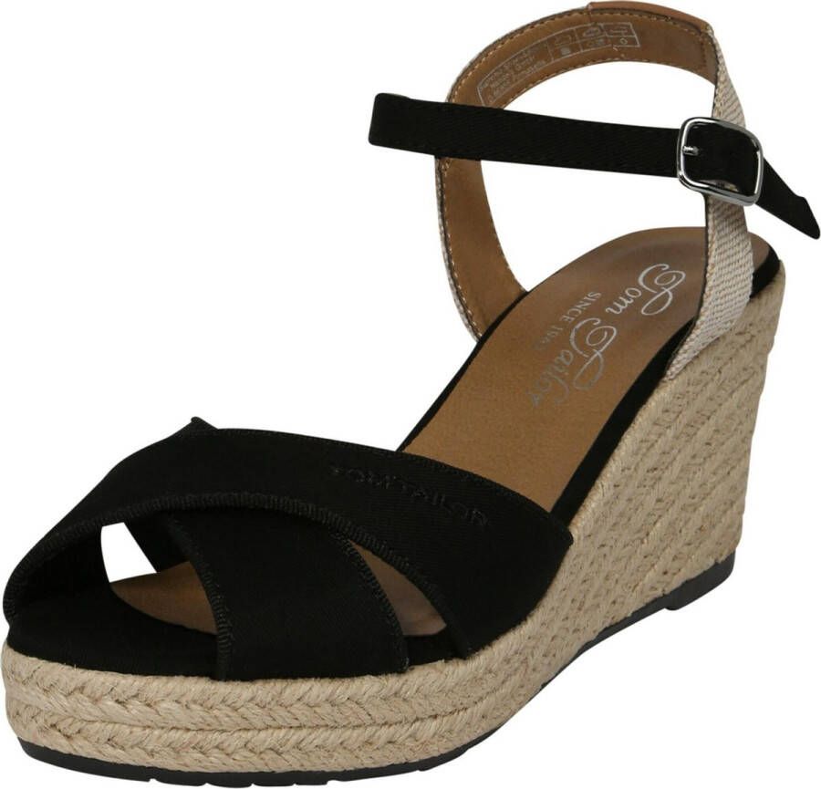 Tom Tailor Sandalen met sleehak black 37