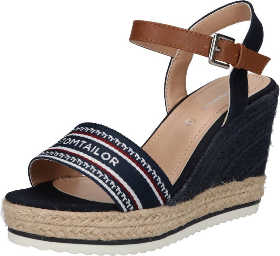 Tom Tailor Sleehaksandaaltjes met beleg van raffia