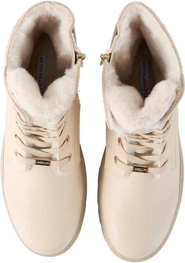 Tom Tailor Hoge veterschoenen Winterlaarzen met logo-embossing op de hak - Foto 3