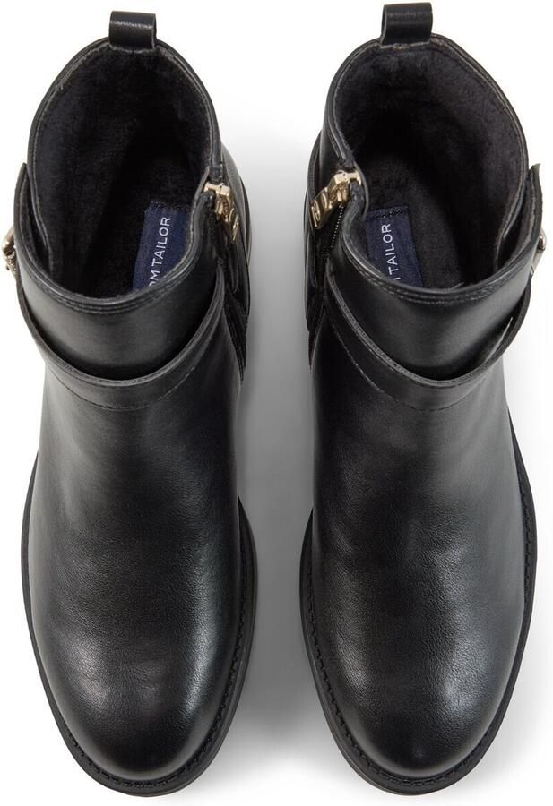Tom Tailor Enkellaarsjes met gesp black