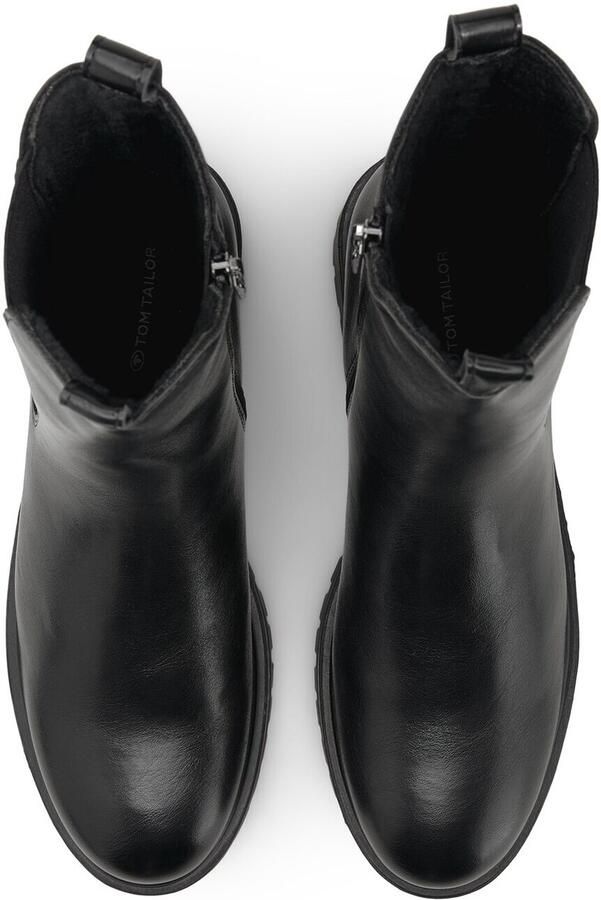 Tom Tailor Chelsea-boots blokhak chunky boots enkellaars met twee aantrekloopjes