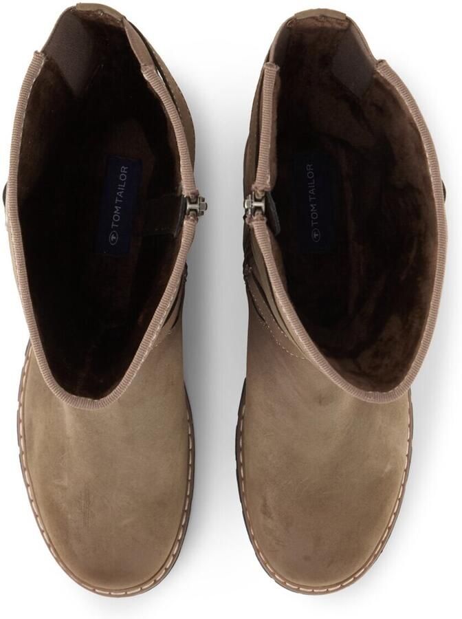 Tom Tailor Laarzen met gespdetails taupe