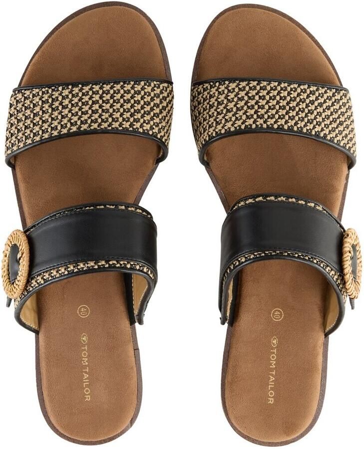 Tom Tailor Platte sandalen met gevlochten patroon black - Foto 1