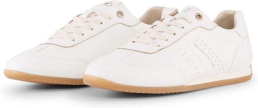 Tom Tailor Platte sneakers van imitatieleer white