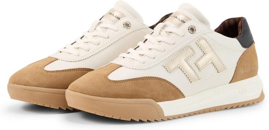 Tom Tailor Sneakers met colour-blocking sand-offwhite