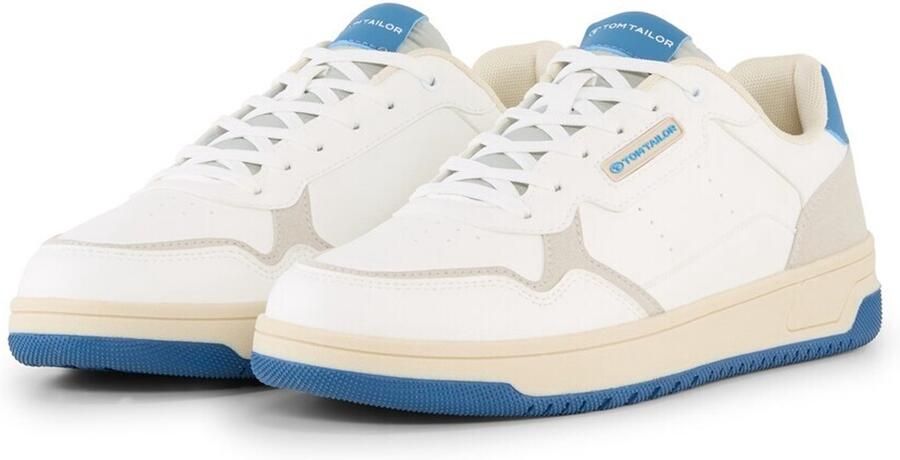 Tom Tailor Sneakers met colour-blocking white-blue