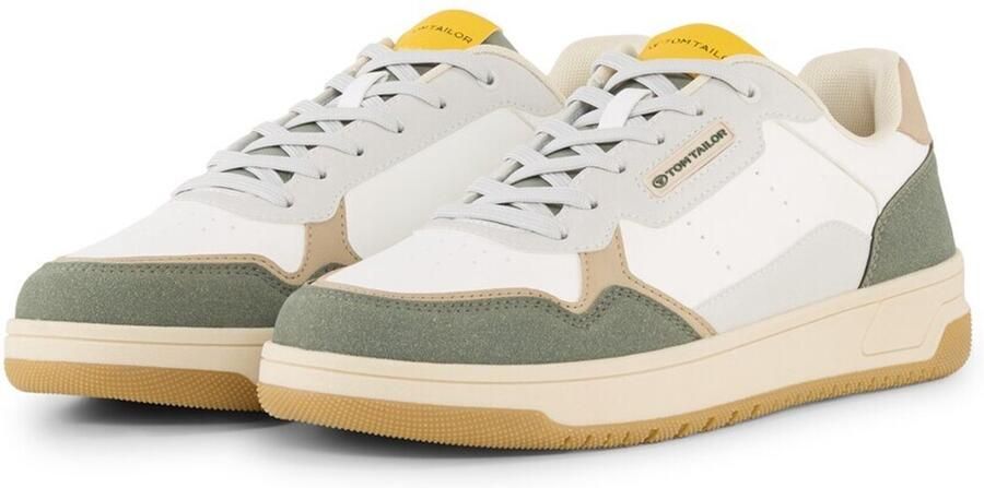 Tom Tailor Sneakers met colour-blocking white-green