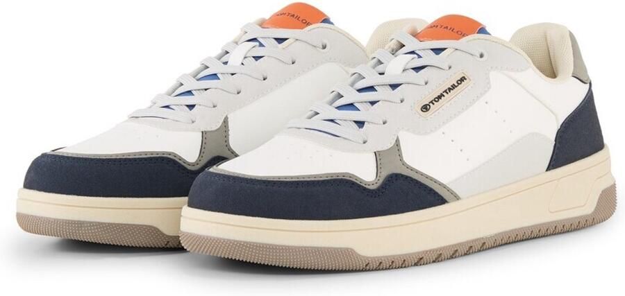 Tom Tailor Sneakers met colour-blocking white-navy