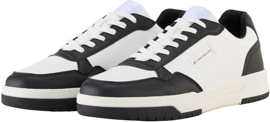 Tom Tailor Sneakers met colourblocking black-white