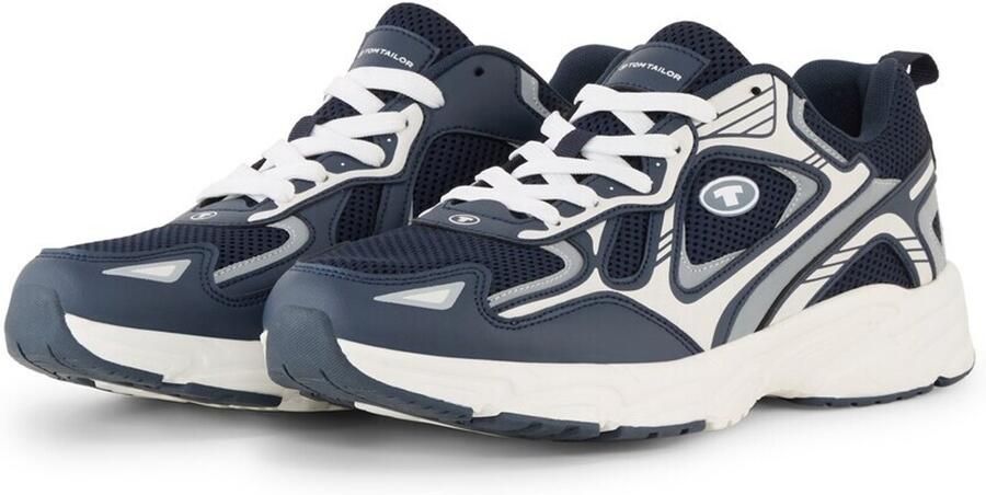 Tom Tailor Sneakers met colourblocking navy-silver