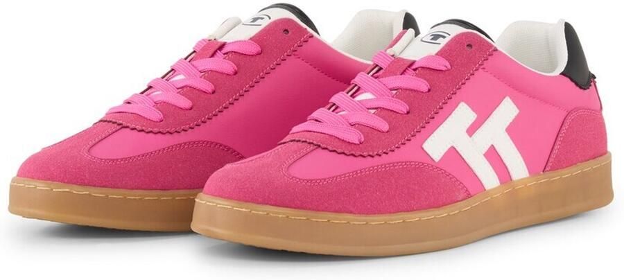 Tom Tailor Sneakers met colourblocking pink