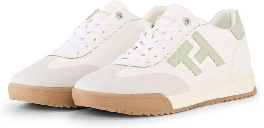 Tom Tailor Sneakers met colourblocking white-sage