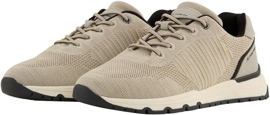Tom Tailor Sneakers met gebreide look sand