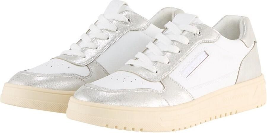 Tom Tailor Sneakers met imitatieleer van hoge kwaliteit Silver-white