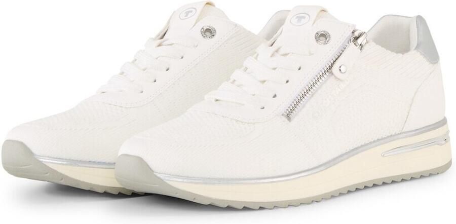 Tom Tailor Sneakers met mesh inzetstuk white