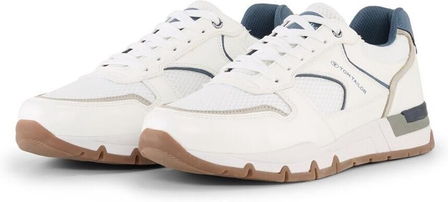 Tom Tailor Sneakers met mesh inzetstuk white