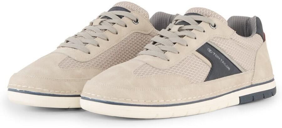 Tom Tailor Sneakers met mesh inzetstukken stone