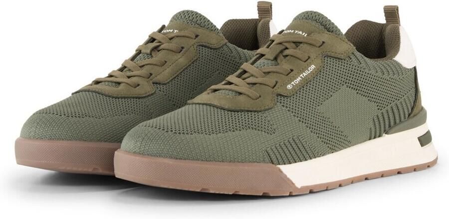 Tom Tailor Sneakers met mesh khaki