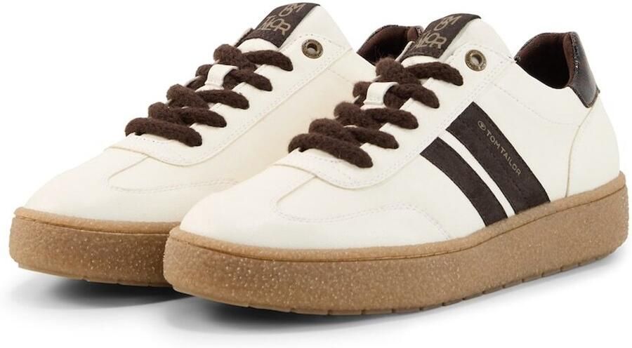 Tom Tailor Sneakers van kunstleer offwhite-multi