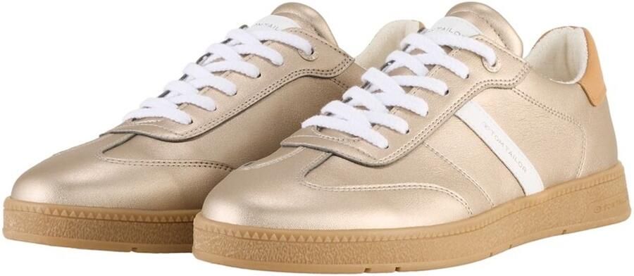 Tom Tailor Sportschoenen met metallic look gold