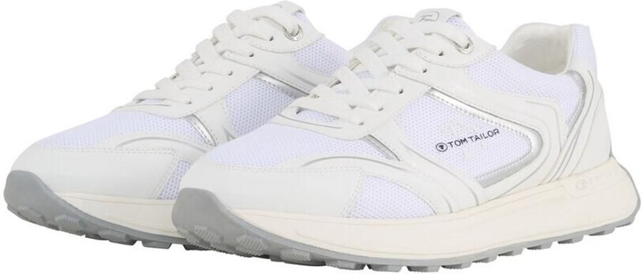 Tom Tailor Trainers met mesh inzetstukken white