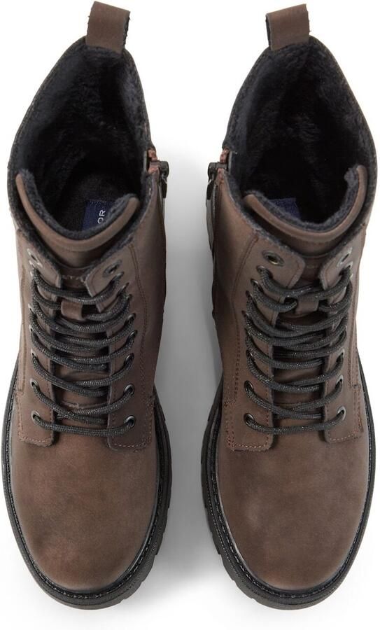 Tom Tailor Veterschoenen met voering mokka