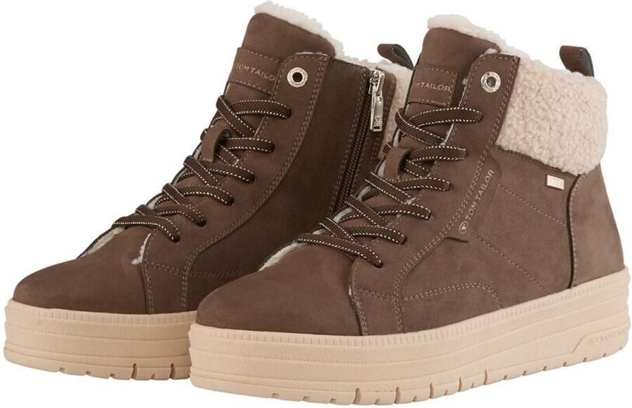 Tom Tailor Winterlaarzen High top sneaker veterboots met warme voering