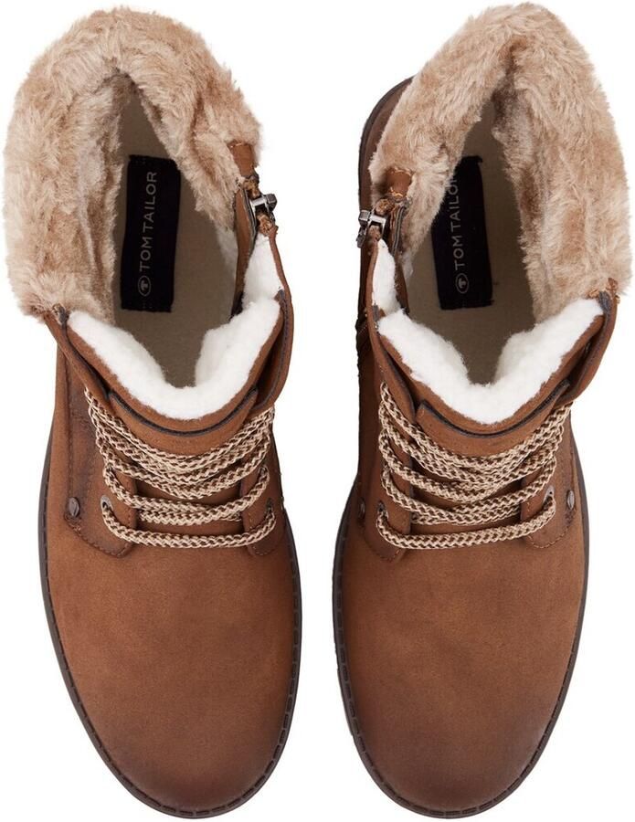 Tom Tailor Winterlaarzen Werkschoenen hiking boot met blokhak