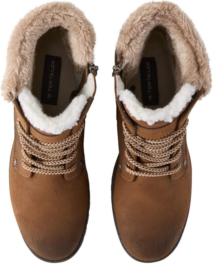Tom Tailor Winterlaarzen Werkschoenen hiking boot met blokhak