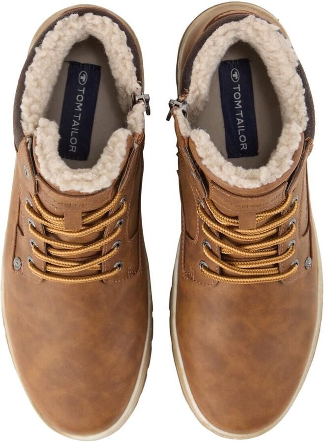 Tom Tailor Winterlaarzen plateau veterschoenen high-top sneaker met binnenrits