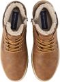 Tom Tailor Winterlaarzen plateau veterschoenen high-top sneaker met binnenrits - Cognac