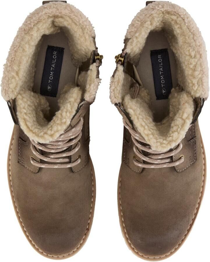 Tom Tailor Winterlaarzen Werkschoenen hiking boot met blokhak