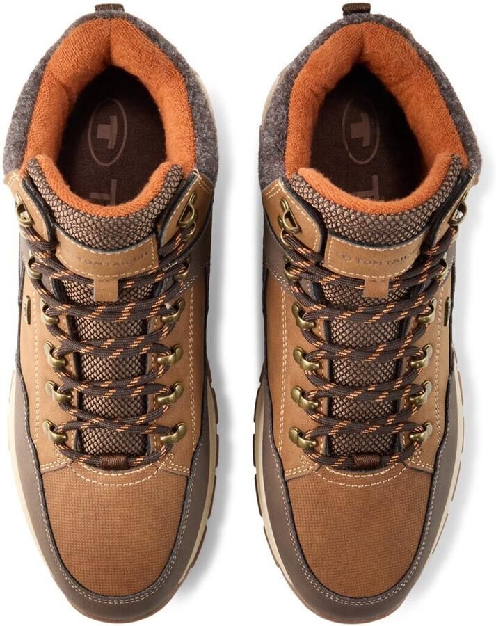 Tom Tailor Waterdichte veterschoenen cognac