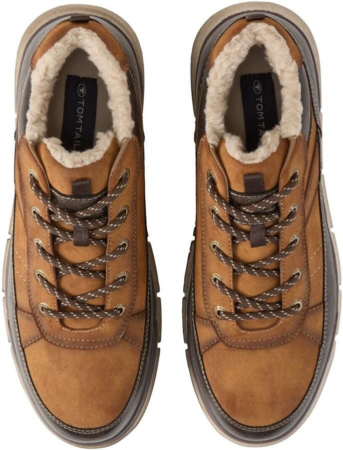 Tom Tailor Waterdichte veterschoenen cognac