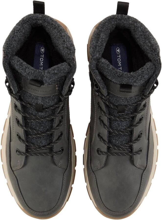 Tom Tailor Waterdichte veterschoenen met voering coal