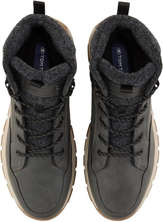 Tom Tailor Waterdichte veterschoenen met voering coal