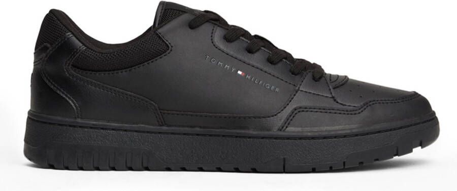 Tommy Hilfiger Sneakers TH BASKET CORE LEATHER ESS met gepolsterde schaprand vrijetijdsschoen lage schoen veterschoen