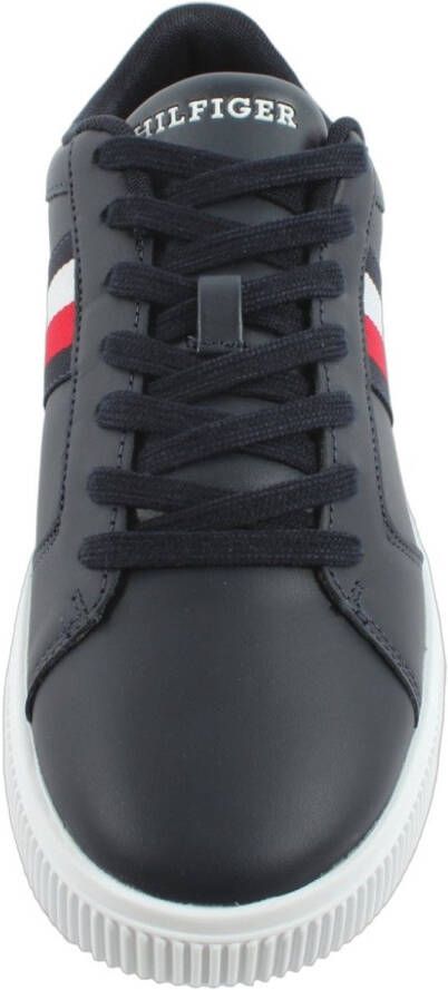 Tommy Hilfiger Blauwe Leren Sneaker voor Heren Blue Heren
