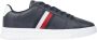 Tommy Hilfiger Leren Sneakers met Contrast Zool Blue Heren - Thumbnail 1