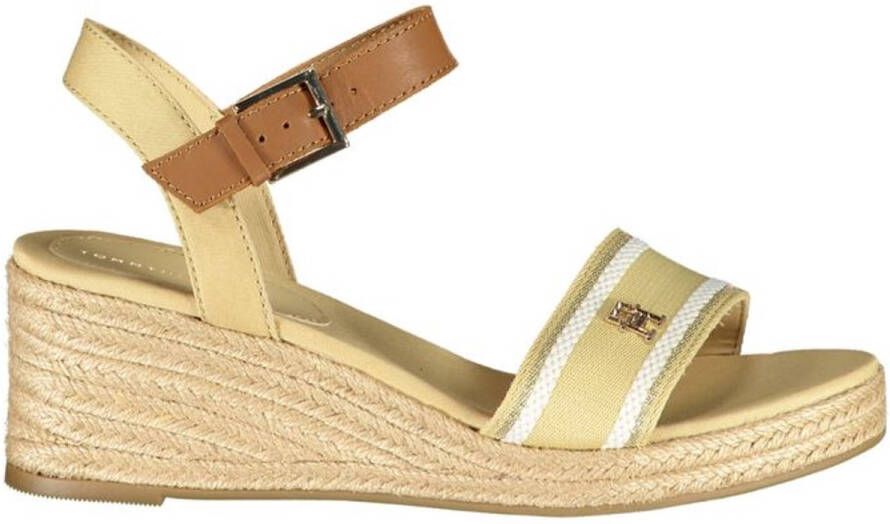 Tommy Hilfiger Sleehaksandaaltjes WEBBING WEDGE SANDAL zomerschoen sandaal keilhak met verstelbare gesp