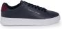 Tommy Hilfiger Plateausneakers TH COURT LEATHER GRAIN ESS vrijetijdsschoen halfschoen veterschoen met logo-opdruk - Thumbnail 1