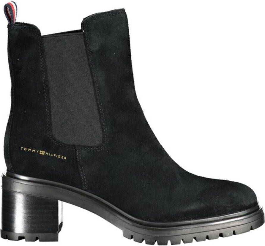 Tommy Hilfiger Chique Enkellaarsjes met Smalle Hak Black Dames