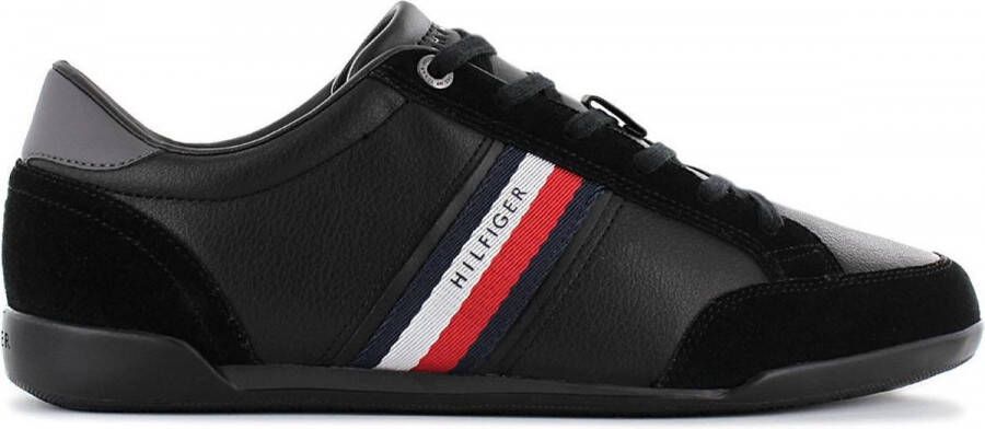 Tommy Hilfiger Corporate Heren Sneakers Sportschoenen Schoenen Zwart  FM0FM03741 BDS - Schoenen.nl