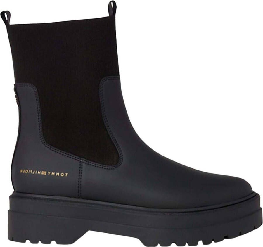 Tommy Hilfiger Boots zonder sluiting FEMININE SEASONAL UTILITY BOOT met brede stretchinzet bij de schacht - Foto 3