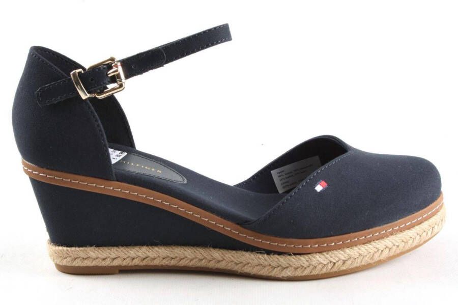 Tommy Hilfiger Dames Marineblauwe Basis Gesloten Teen Mid Wedge Blue Dames - Foto 2