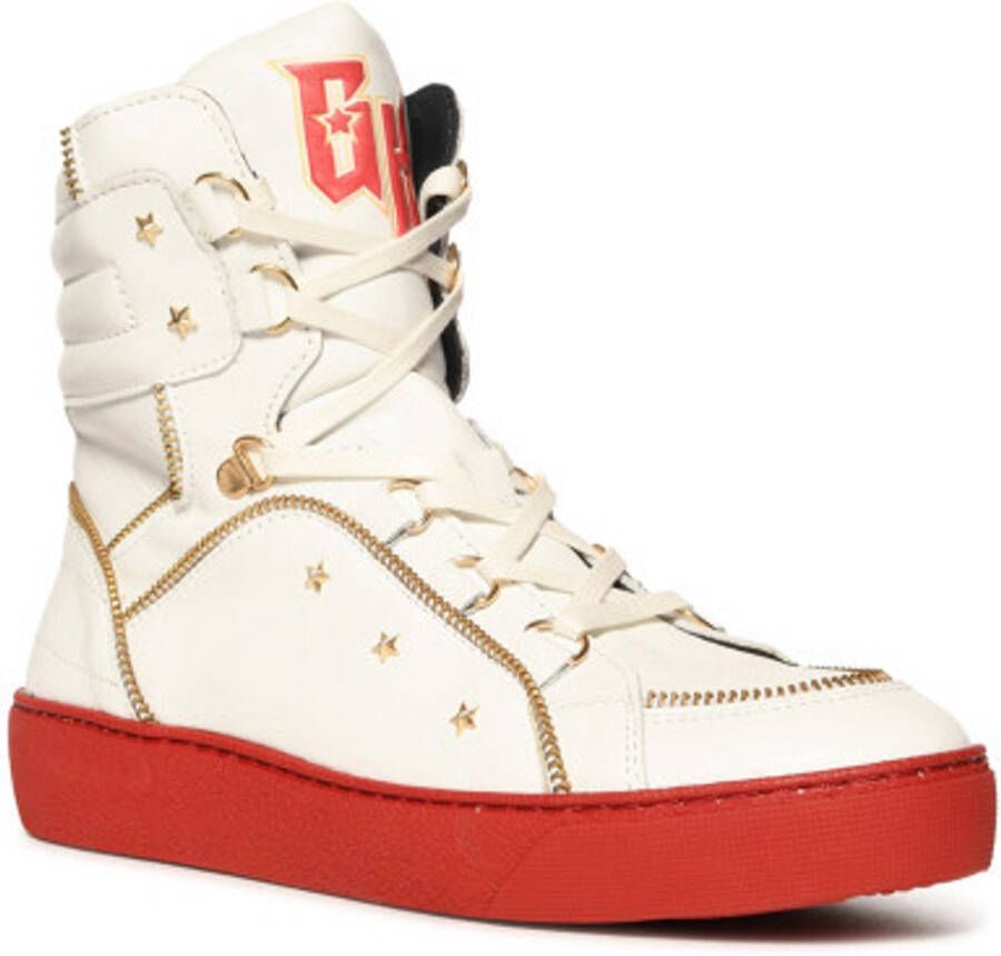 Tommy Hilfiger Dames Signature Leather Sneakers Wit